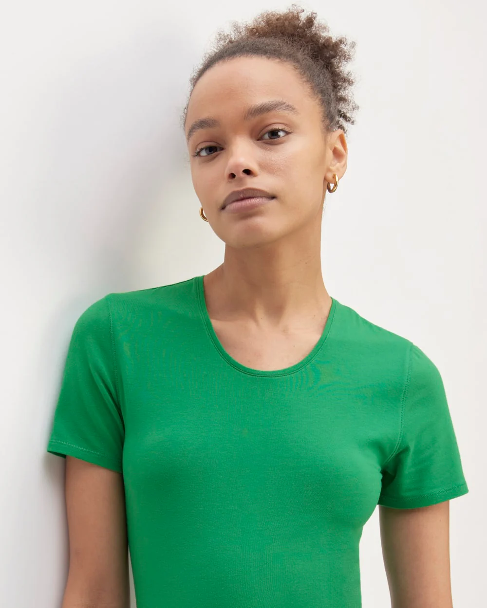 The Supima® Form Crew Neck Tee | Grass Green - Image 3