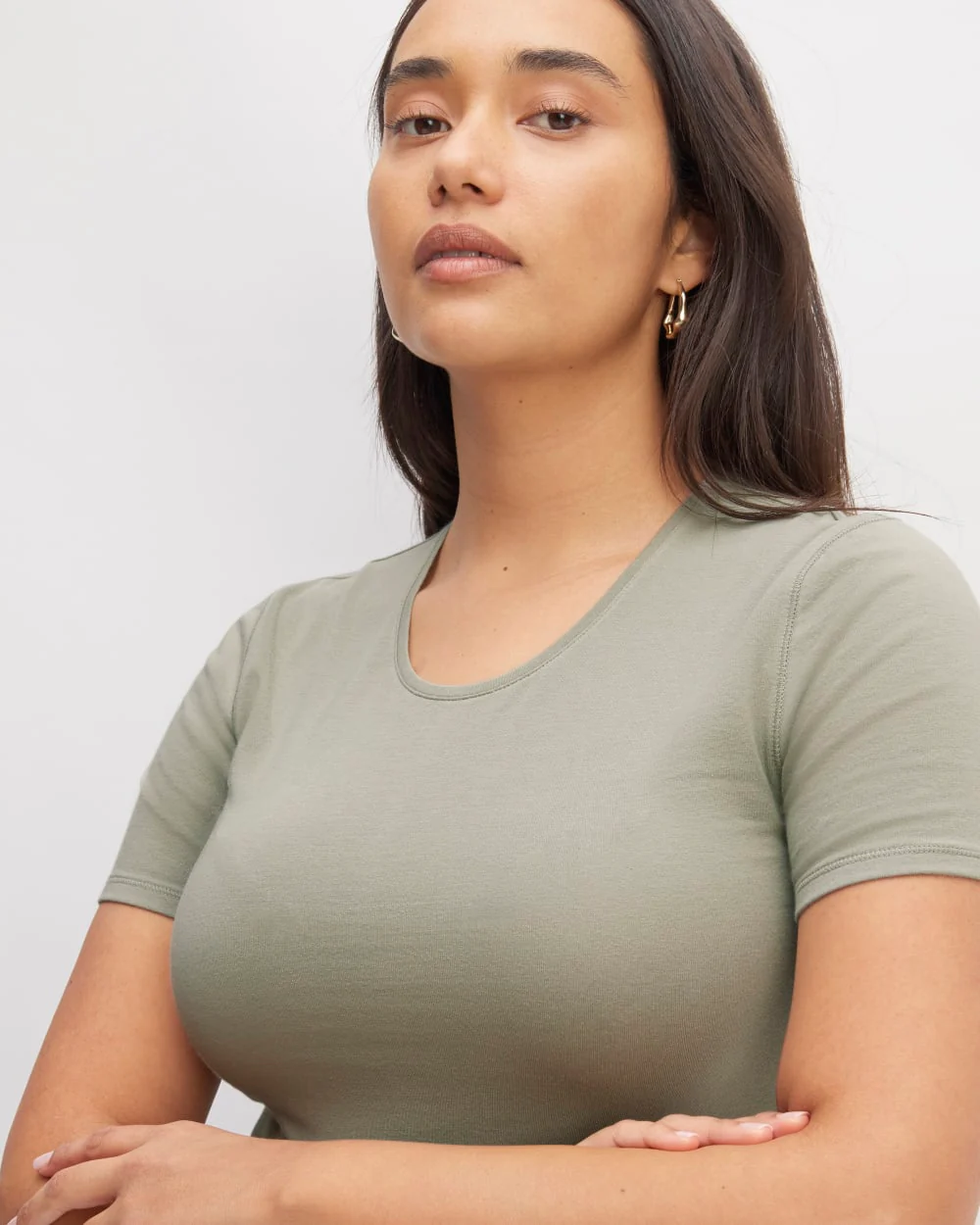 The Supima® Form Crew Neck Tee | Sage Green - Image 3