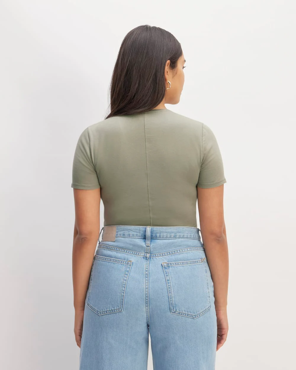 The Supima® Form Crew Neck Tee | Sage Green - Image 4