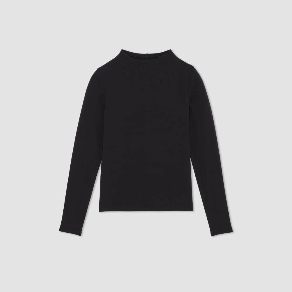 The Supima® Form Funnel Neck Tee | Black - Image 2