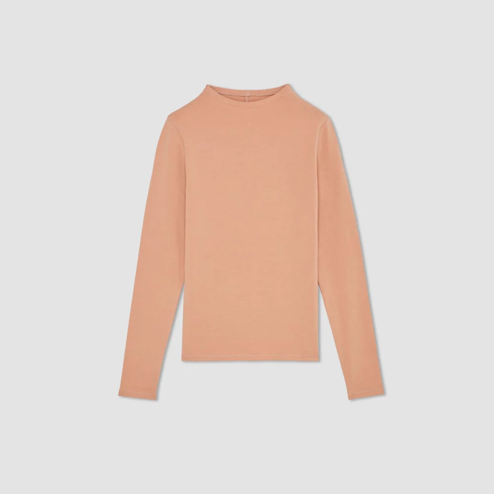 The Supima® Form Funnel Neck Tee | Blush Pink - Image 2
