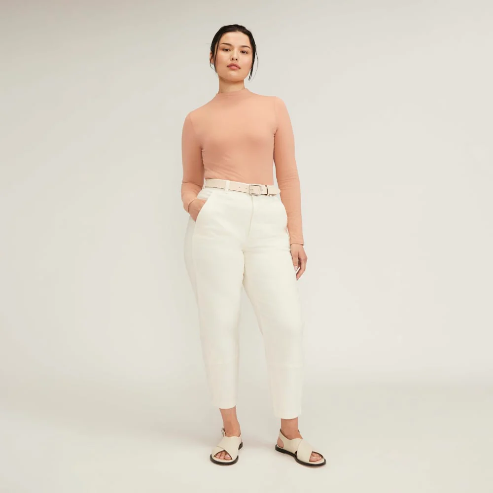 The Supima® Form Funnel Neck Tee | Blush Pink - Image 6