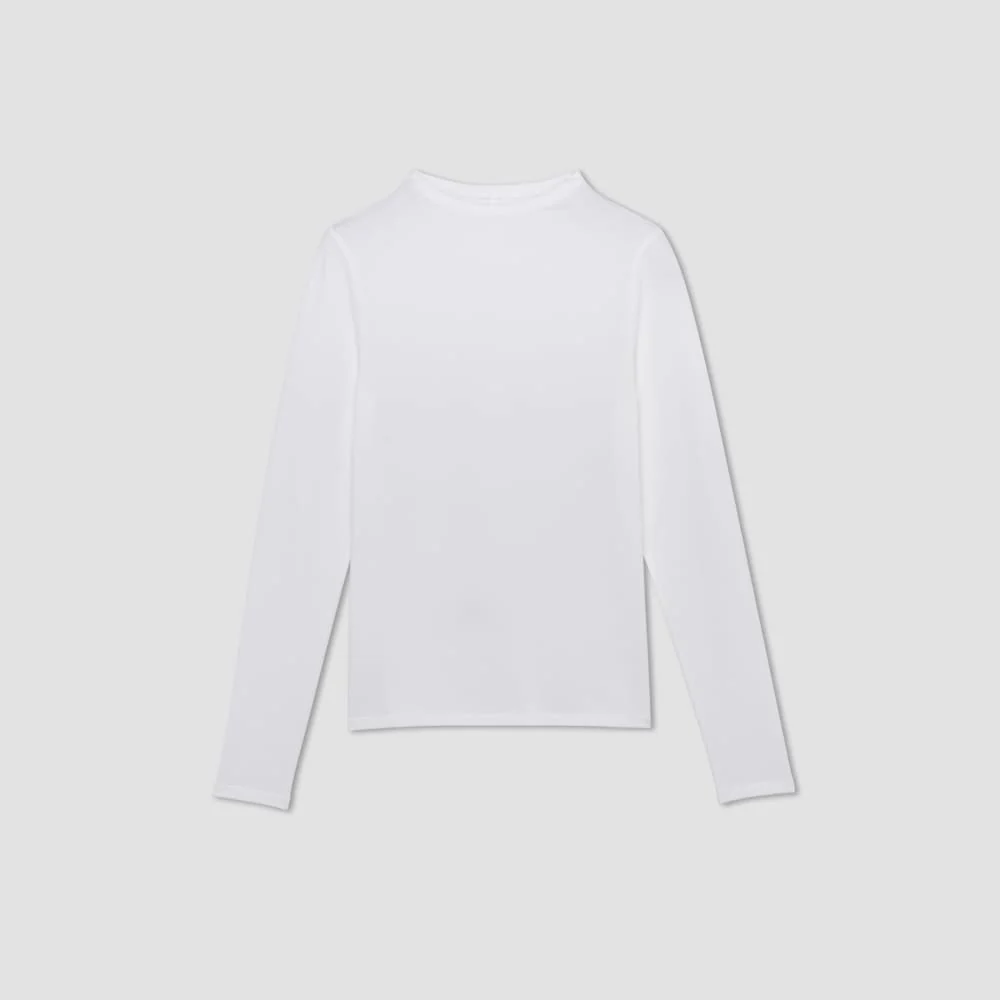 The Supima® Form Funnel Neck Tee | White - Image 2