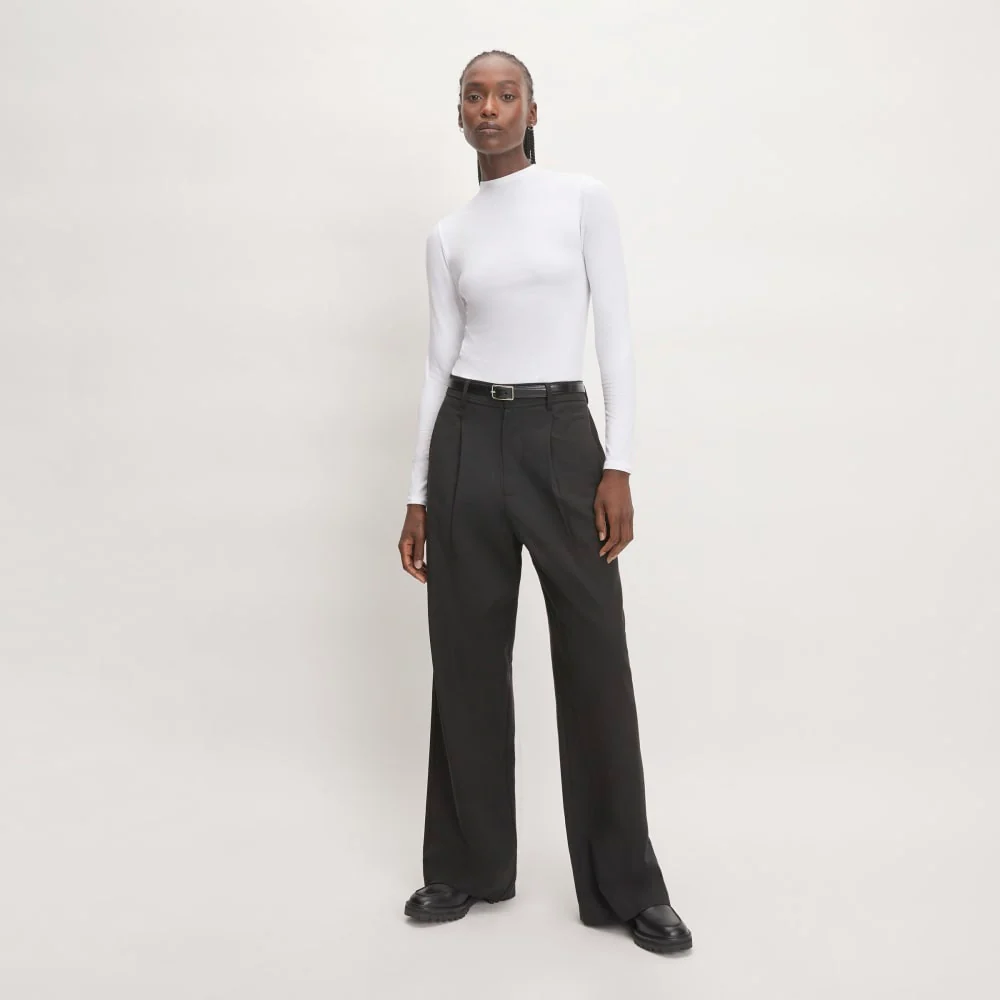 The Supima® Form Funnel Neck Tee | White - Image 5
