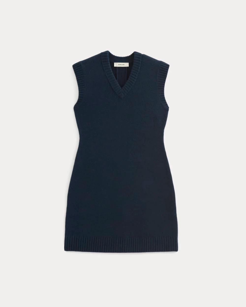 Sweater Mini Dress in Luxe Merino | Navy - Image 2