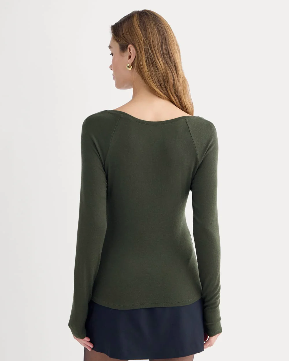 Sweetheart-Neck Top in Butterluxe | Dark Green - Image 5