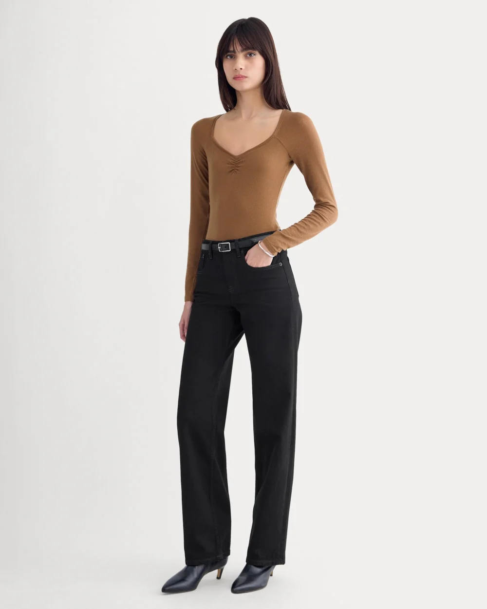 Sweetheart-Neck Top in Butterluxe | Toffee - Image 3