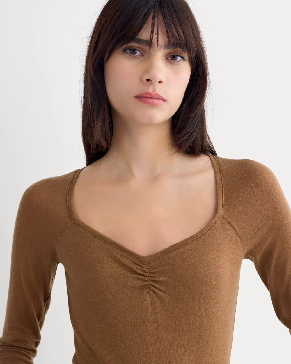 Sweetheart-Neck Top in Butterluxe | Toffee - Image 4