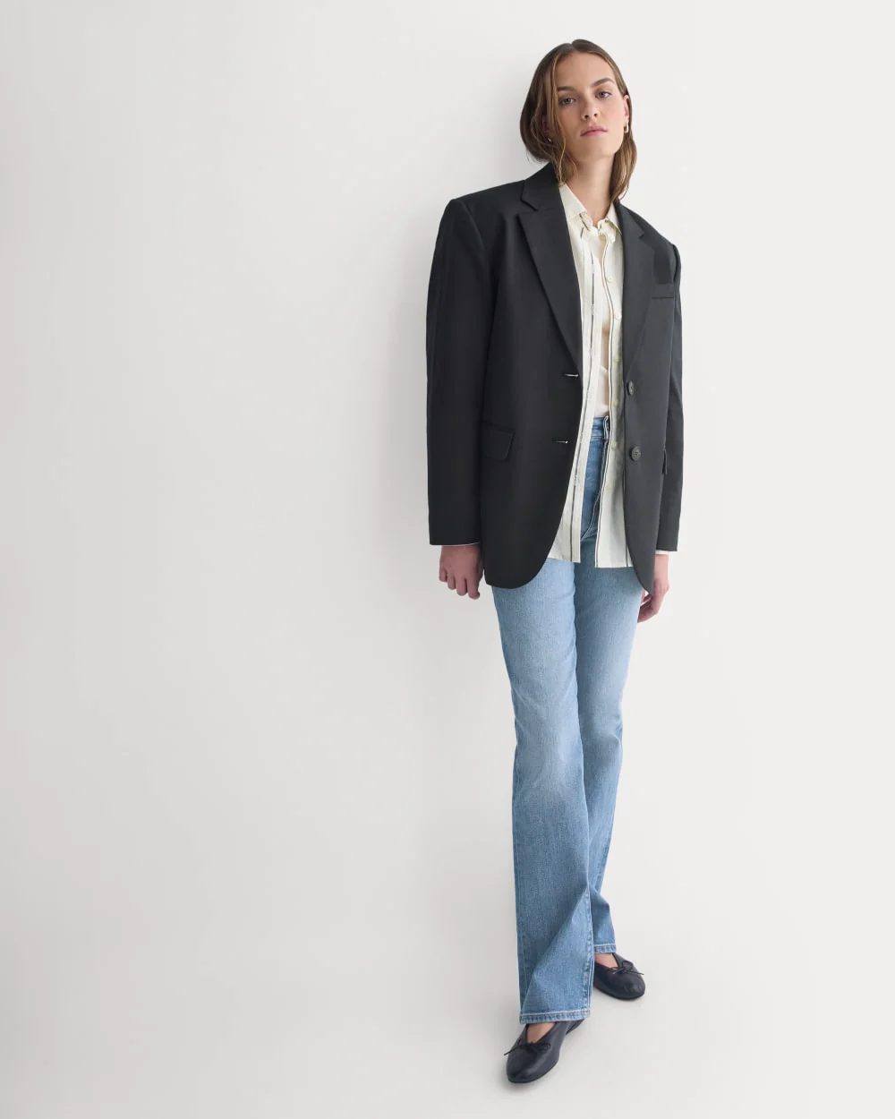 Tailored Drape Blazer | Black - Image 3