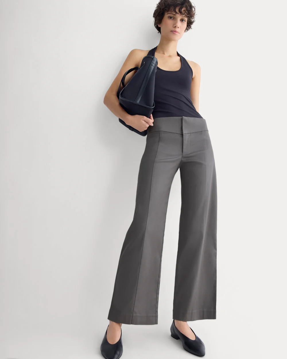 Tailored Drape Seam Pant | Charcoal Grey