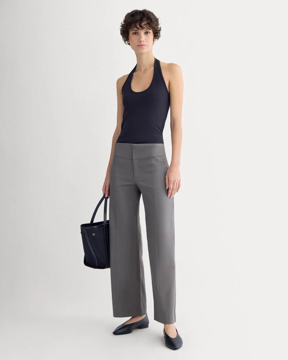 Tailored Drape Seam Pant | Charcoal Grey - Image 3