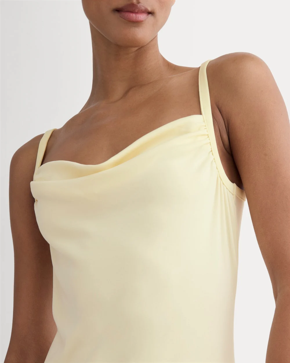 The Tank Midi Dress in Butterknit | Light Yellow - Image 3