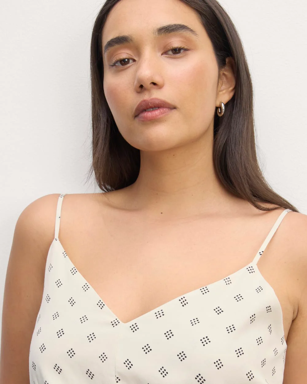 The Cami in Butterlite | Bone / Black Square Dot - Image 4