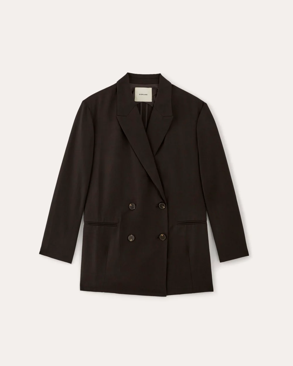 The Double-Breasted Blazer in Buttersmooth | Black - Image 2