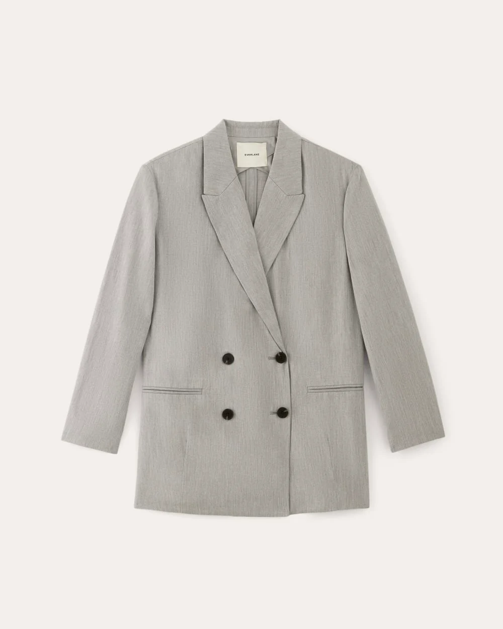 The Double-Breasted Blazer in Buttersmooth | Heather Steel - Image 2