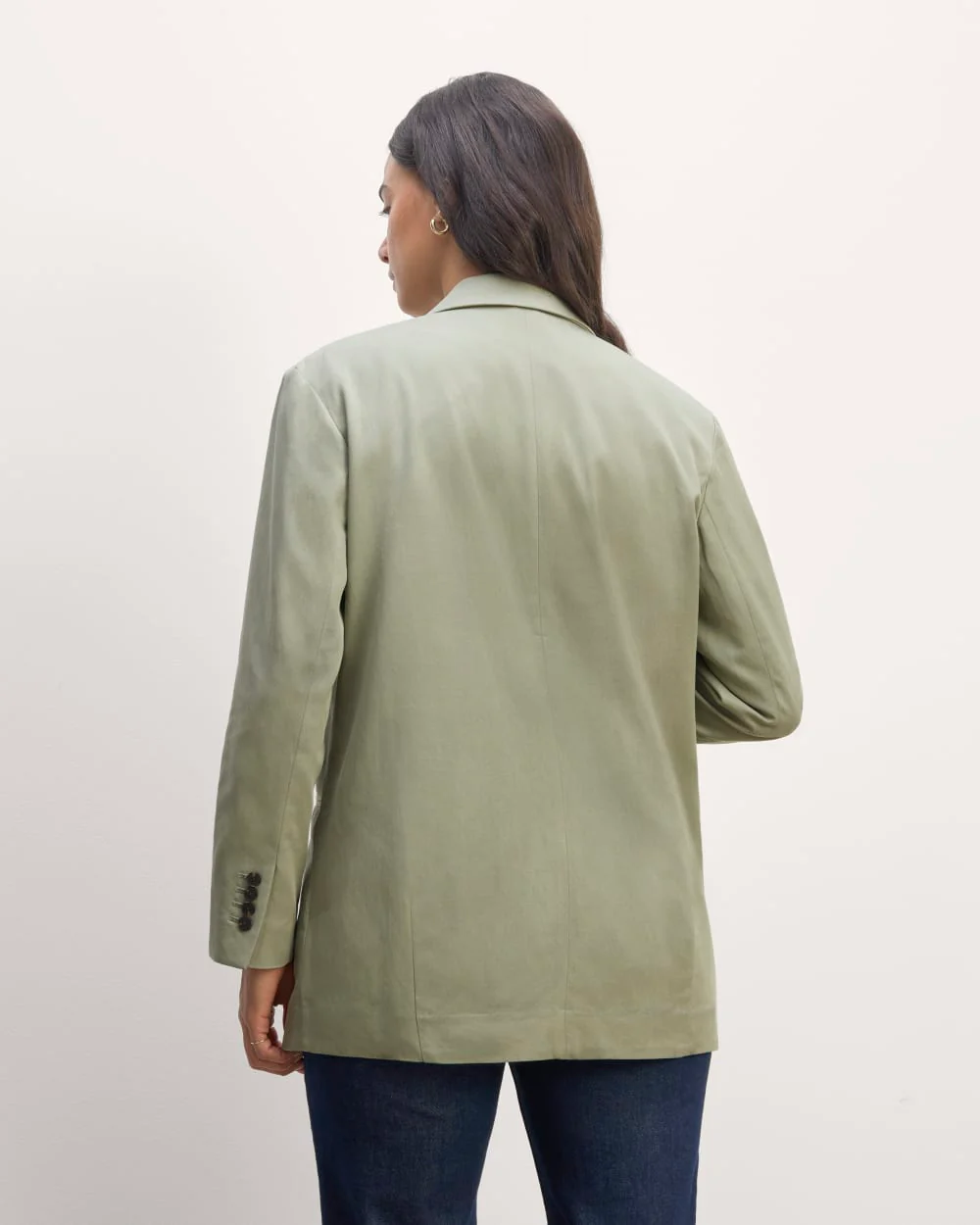 The Double-Breasted Blazer in Buttersmooth | Seagrass - Image 6