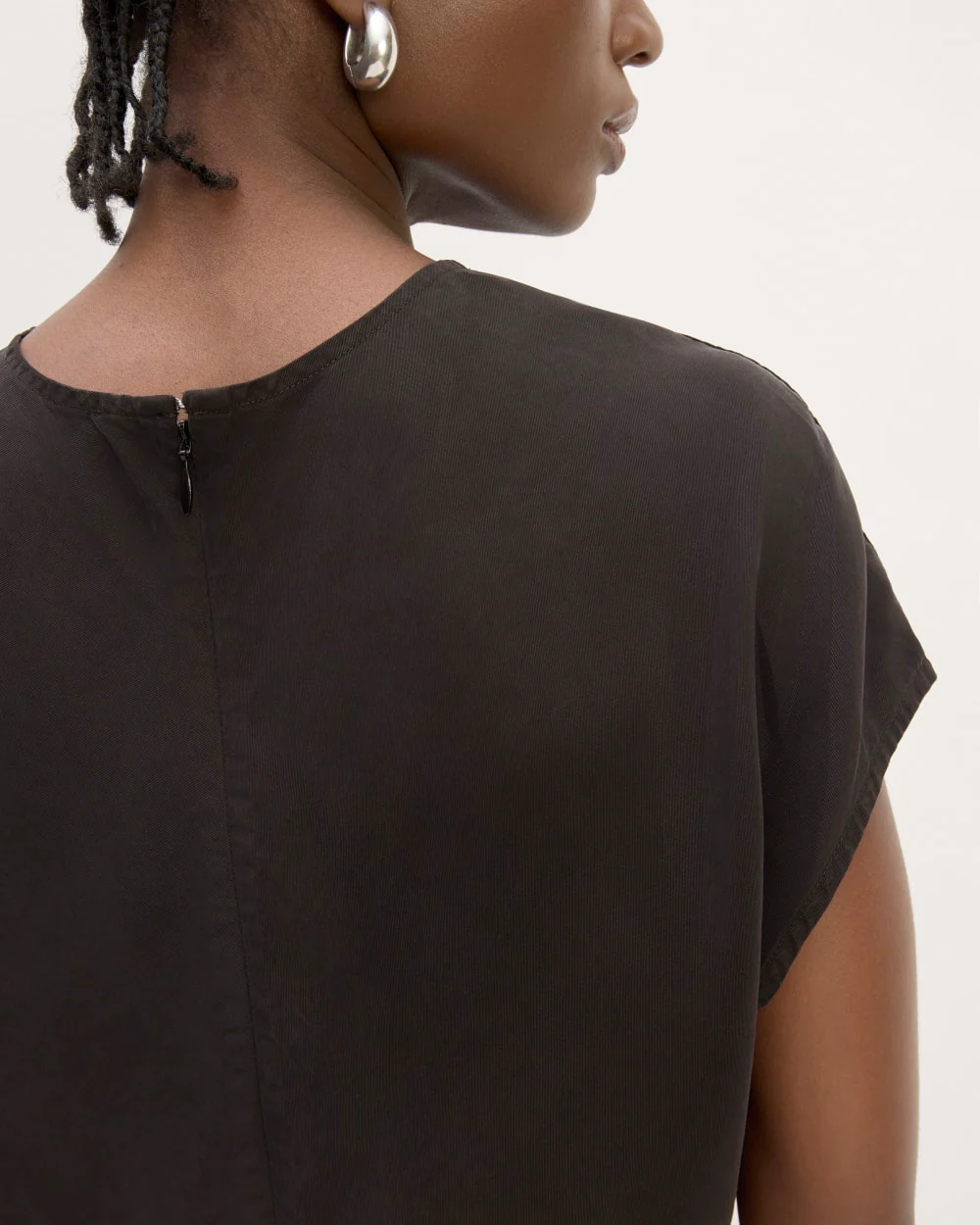 The Drape Top in Butterlite | Black - Image 5