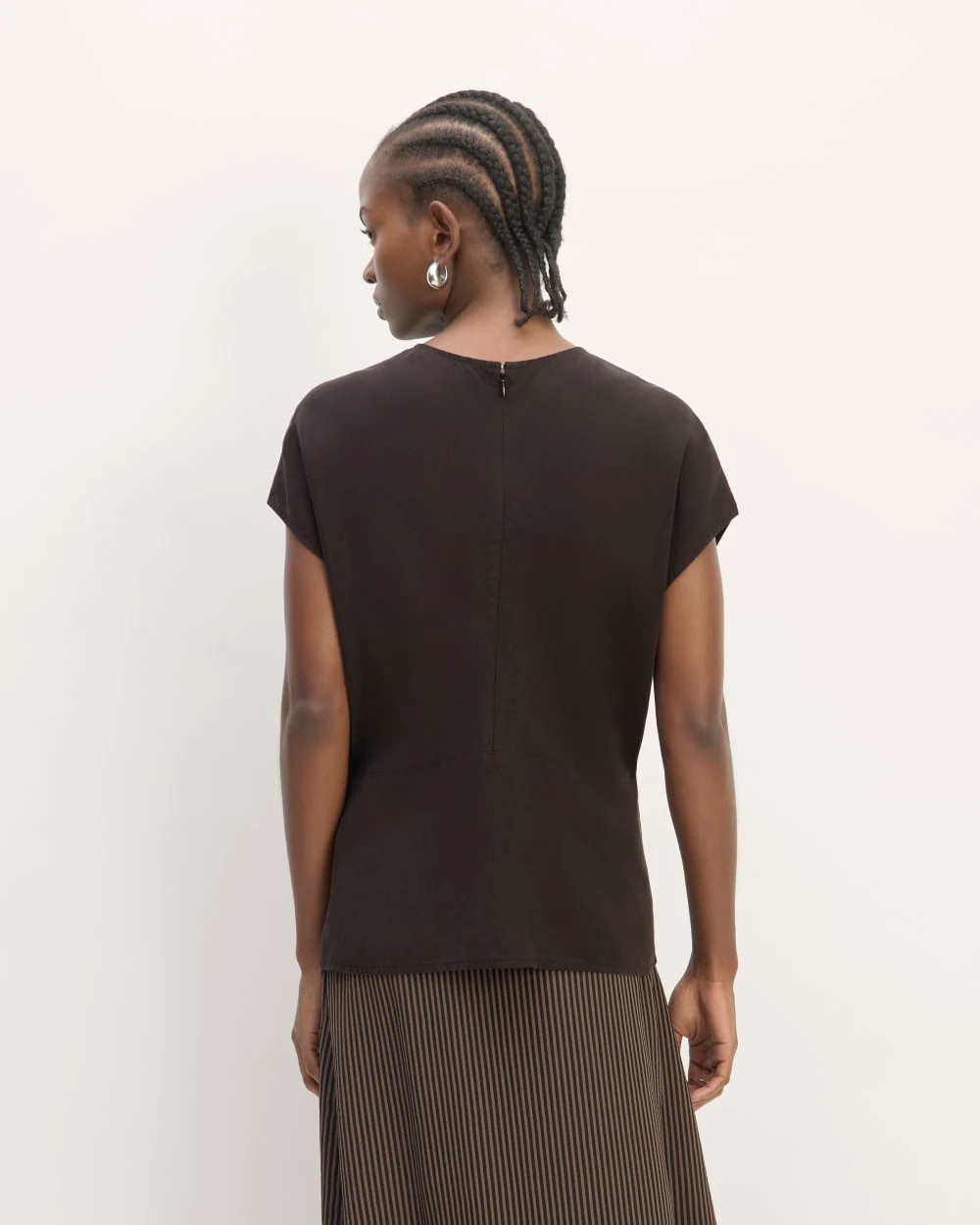 The Drape Top in Butterlite | Black - Image 6