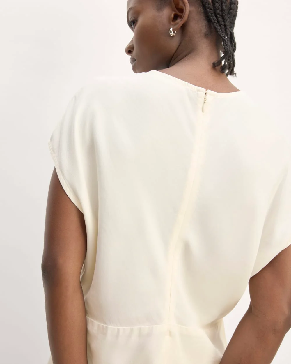 The Drape Top in Butterlite | Bone - Image 5