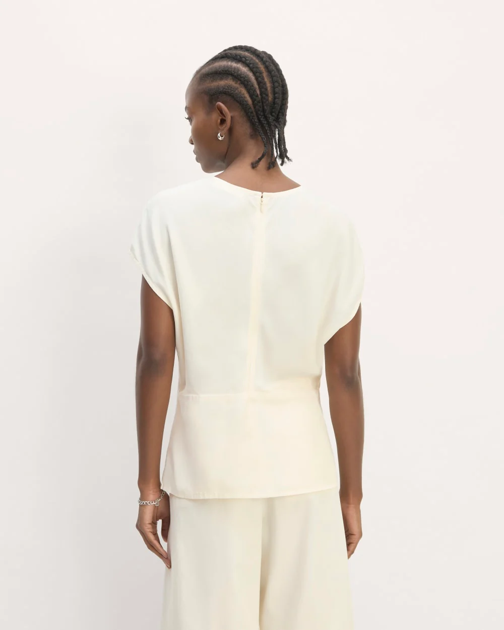 The Drape Top in Butterlite | Bone - Image 6