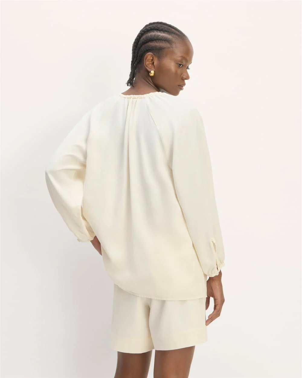 The Gathered Shirt in Butterlite | Bone - Image 6