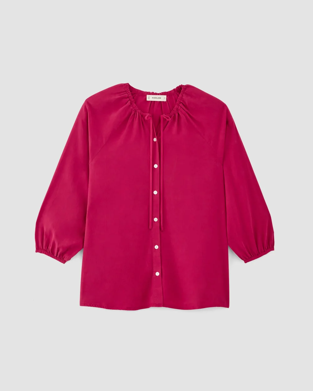 The Gathered Shirt in Butterlite | Red Currant - Image 2