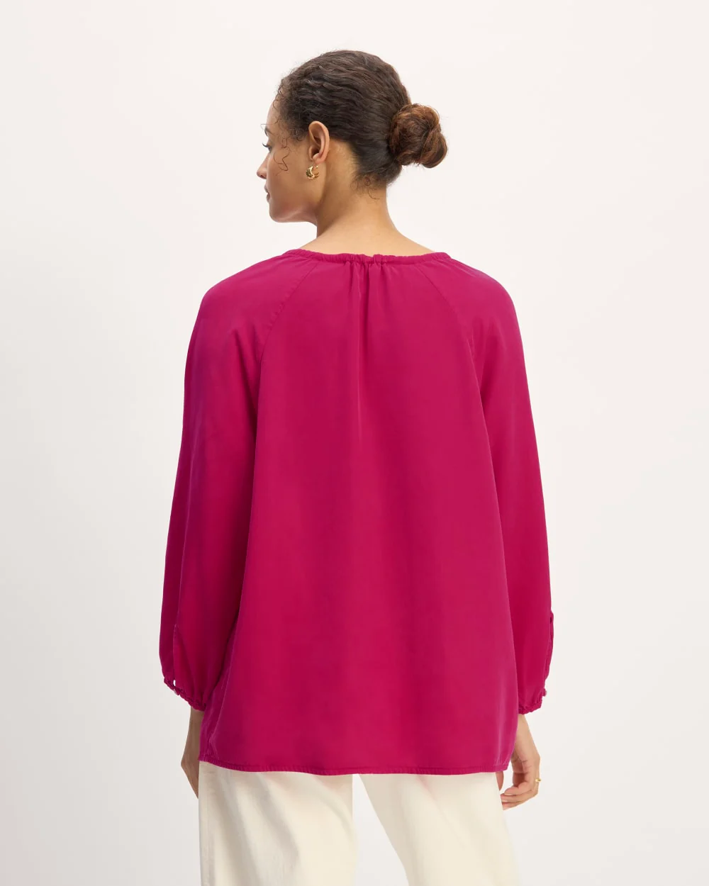 The Gathered Shirt in Butterlite | Red Currant - Image 6