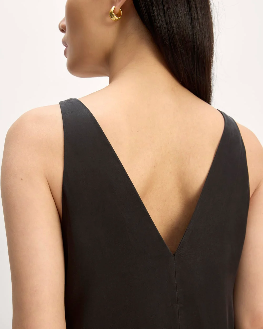 The TENCEL™ Midi Slip Dress | Black - Image 4