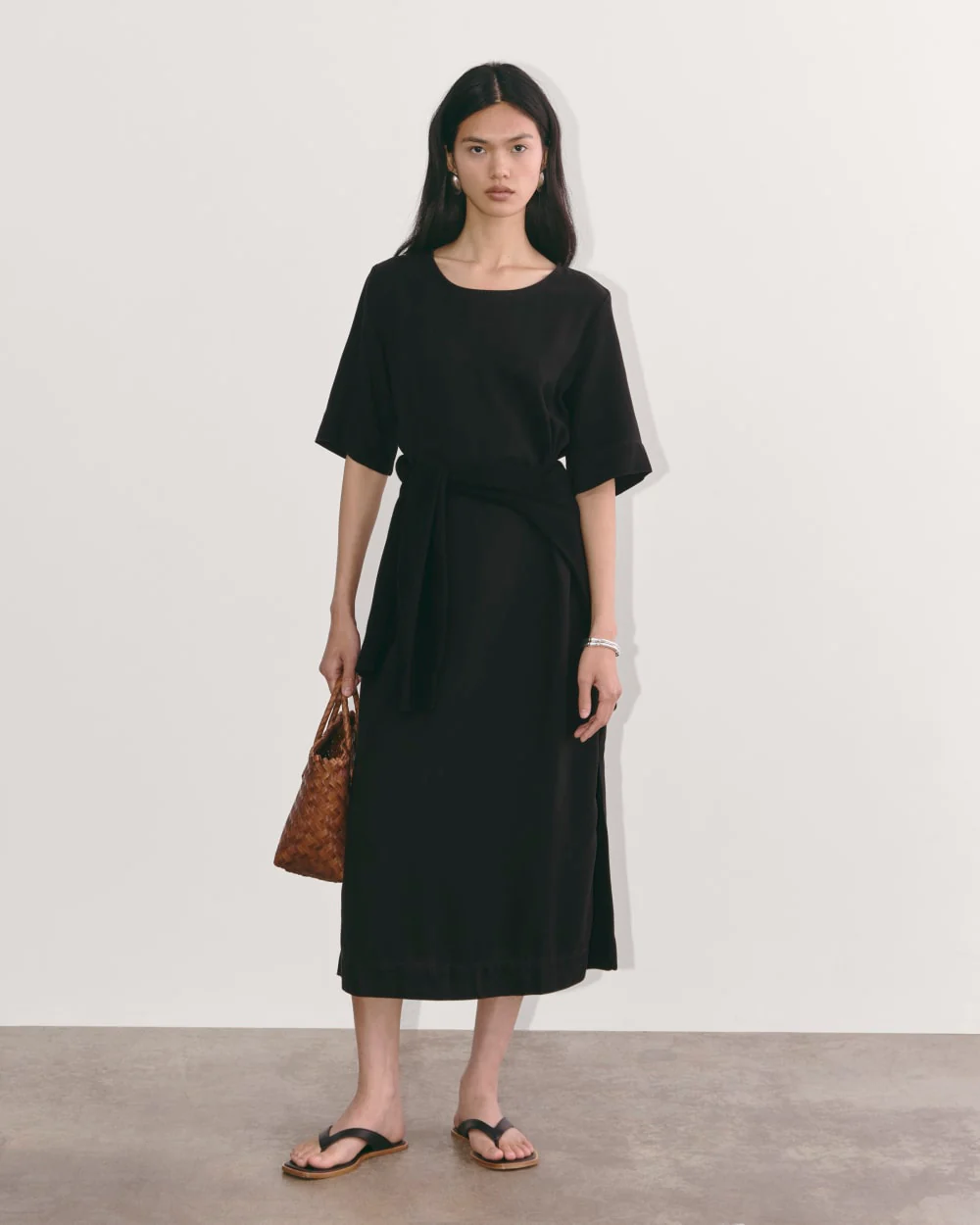 The Relaxed T-Shirt Dress in Buttersoft | Black