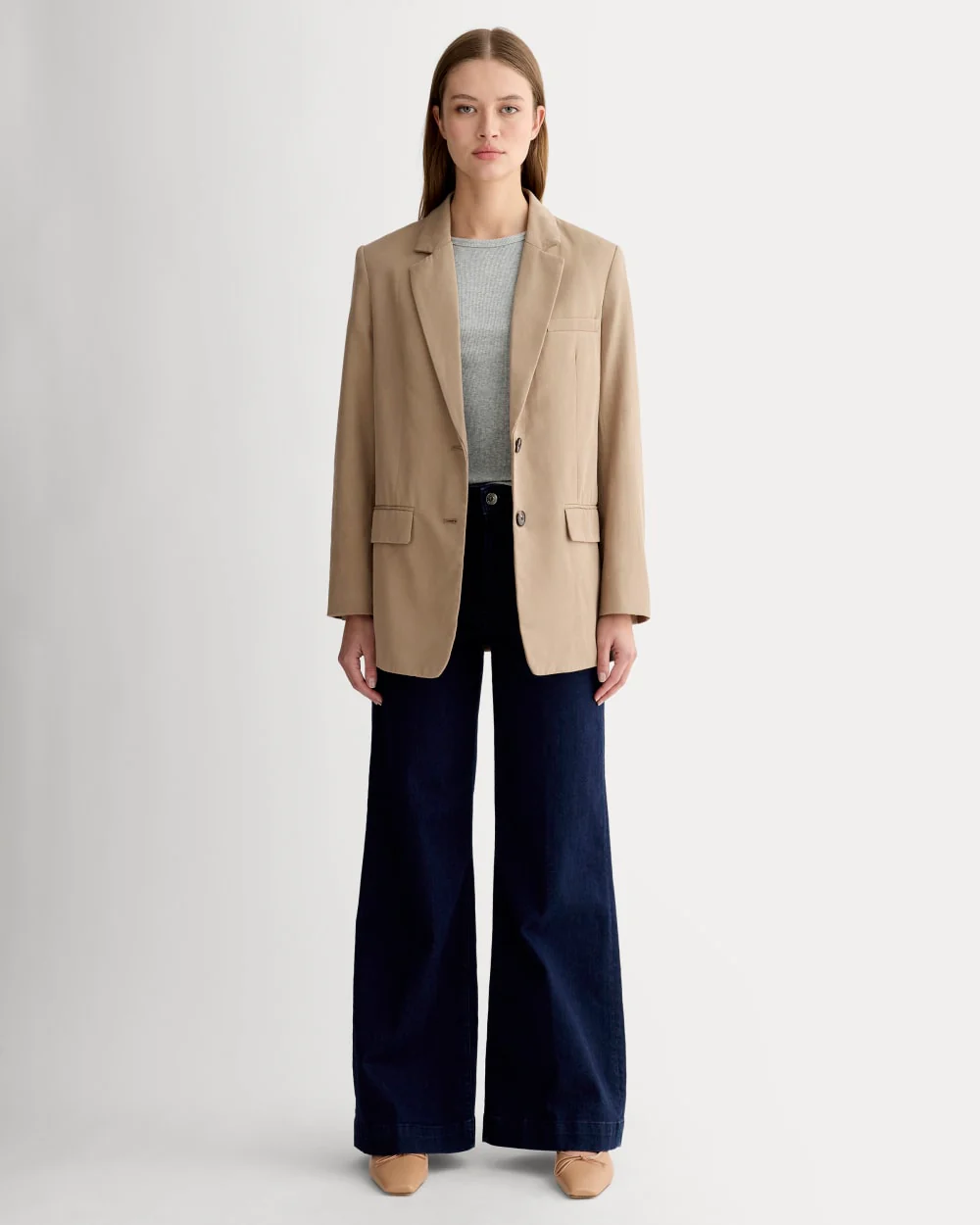 The Oversized Blazer in Buttersmooth | Ash Brown - Image 3