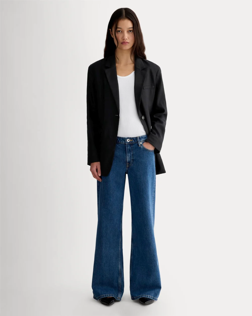 The Oversized Blazer in Buttersmooth | Black - Image 3