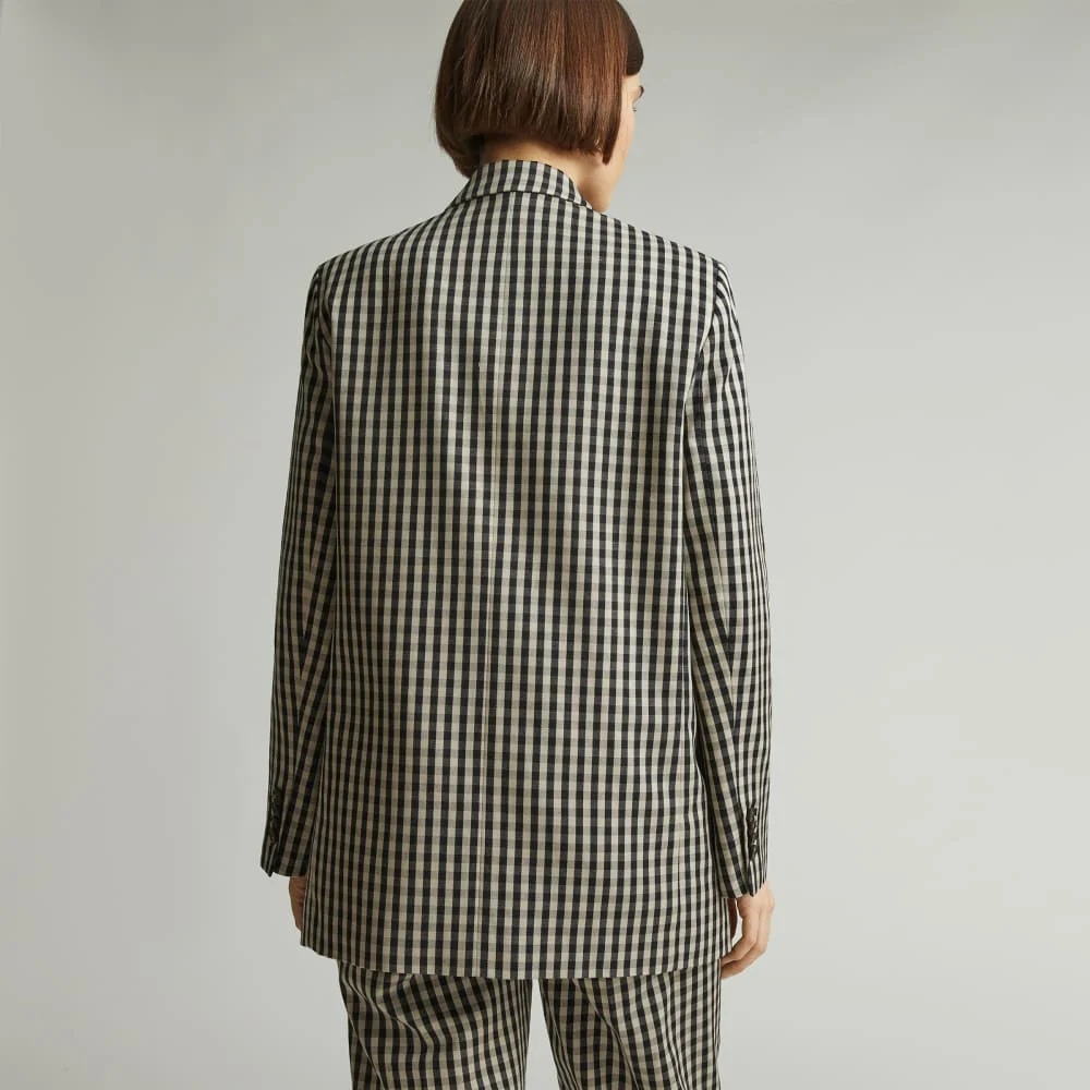 The Oversized Blazer in Buttersmooth | Khaki / Black - Image 3
