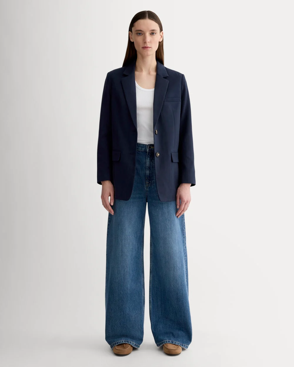 The Oversized Blazer in Buttersmooth | Navy - Image 3