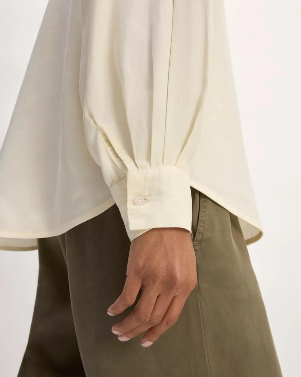 The Oversized Shirt in Butterlite | Bone - Image 5