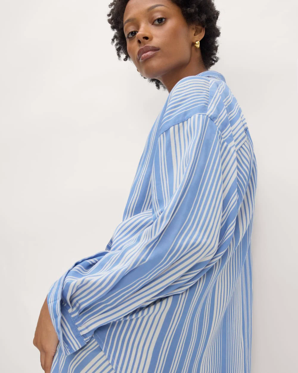 The Oversized Shirt in Butterlite | Granada Sky Blue / Bone - Image 5