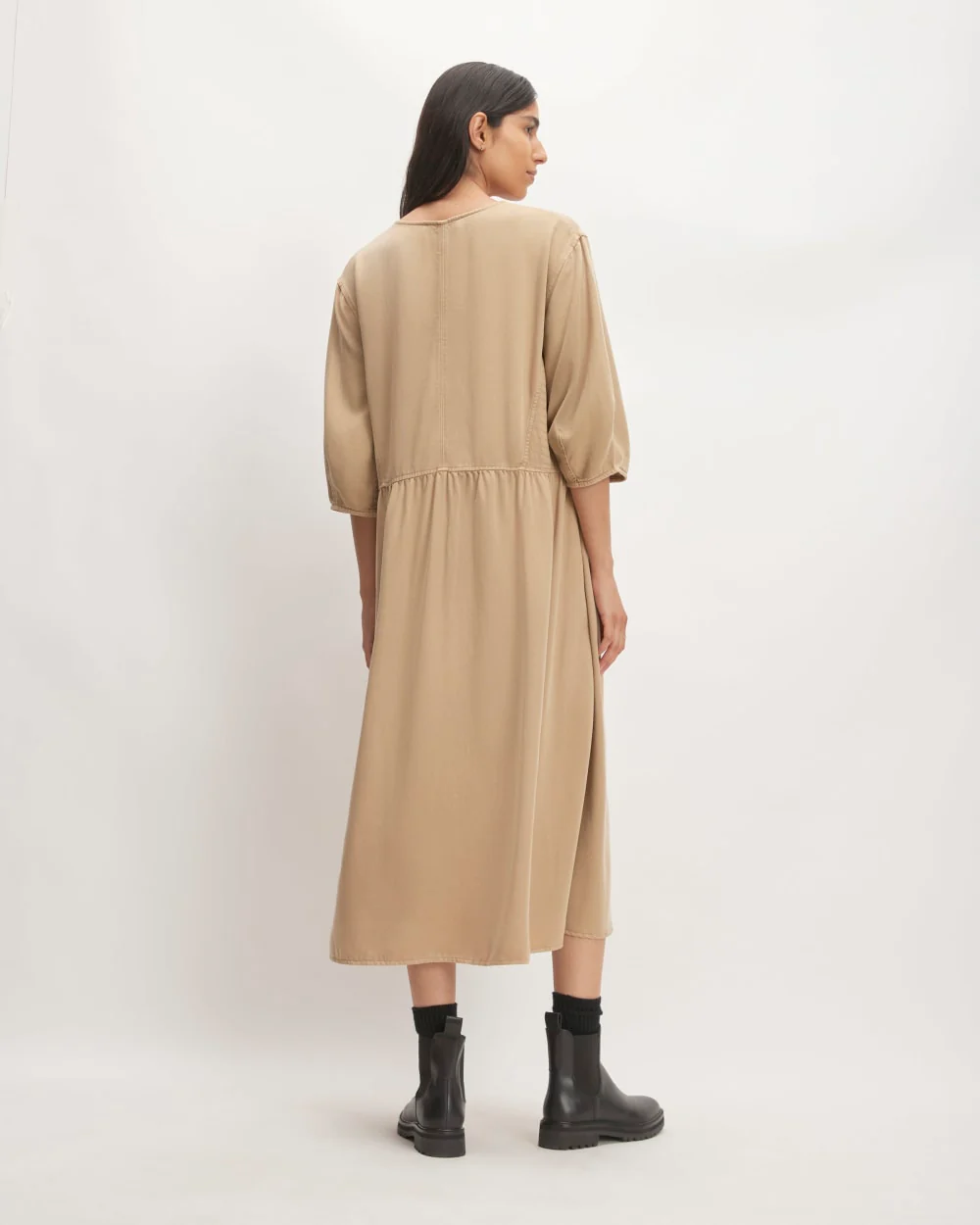 The TENCEL™ Puff-Sleeve Dress | Cornstalk - Image 4