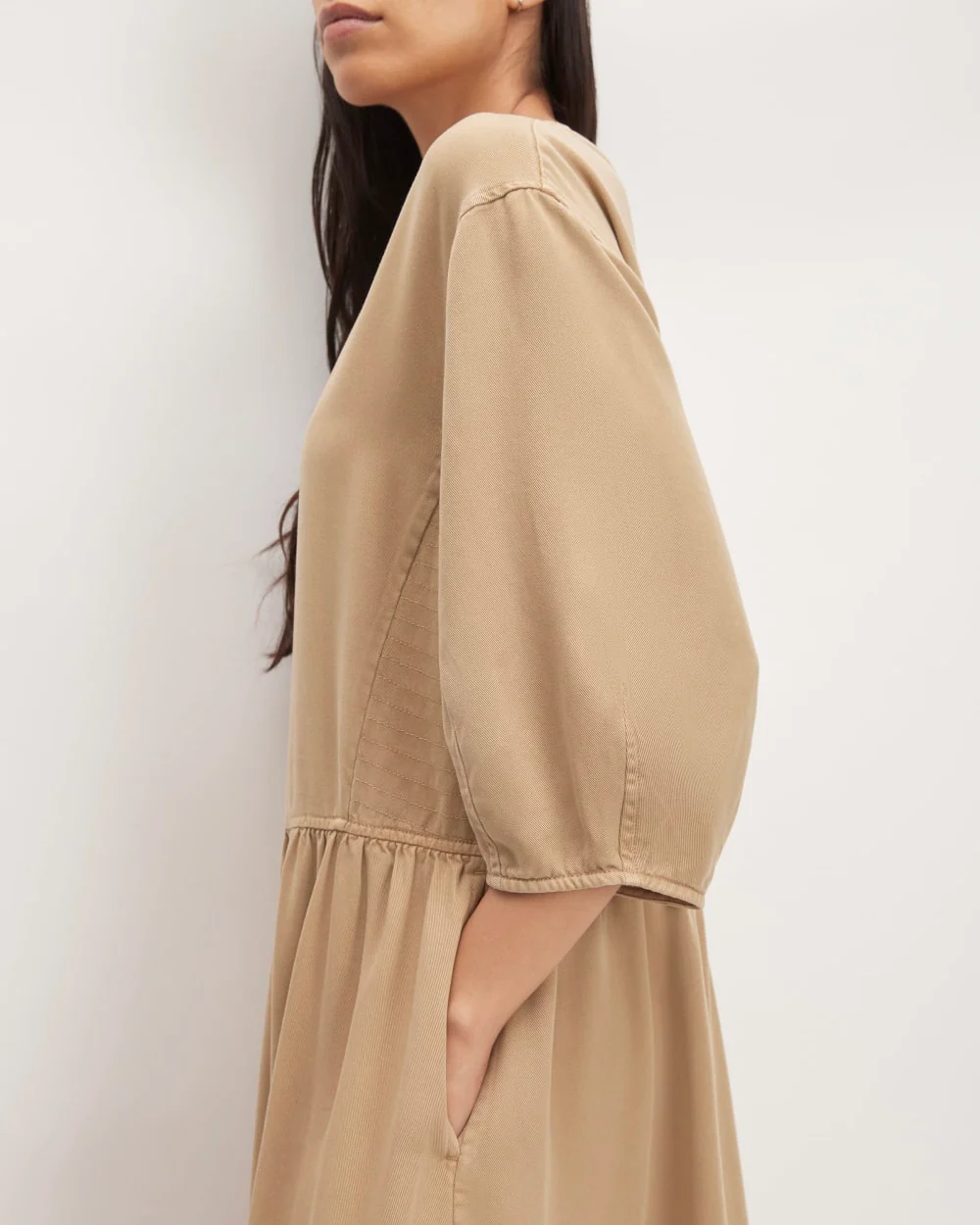 The TENCEL™ Puff-Sleeve Dress | Cornstalk - Image 6