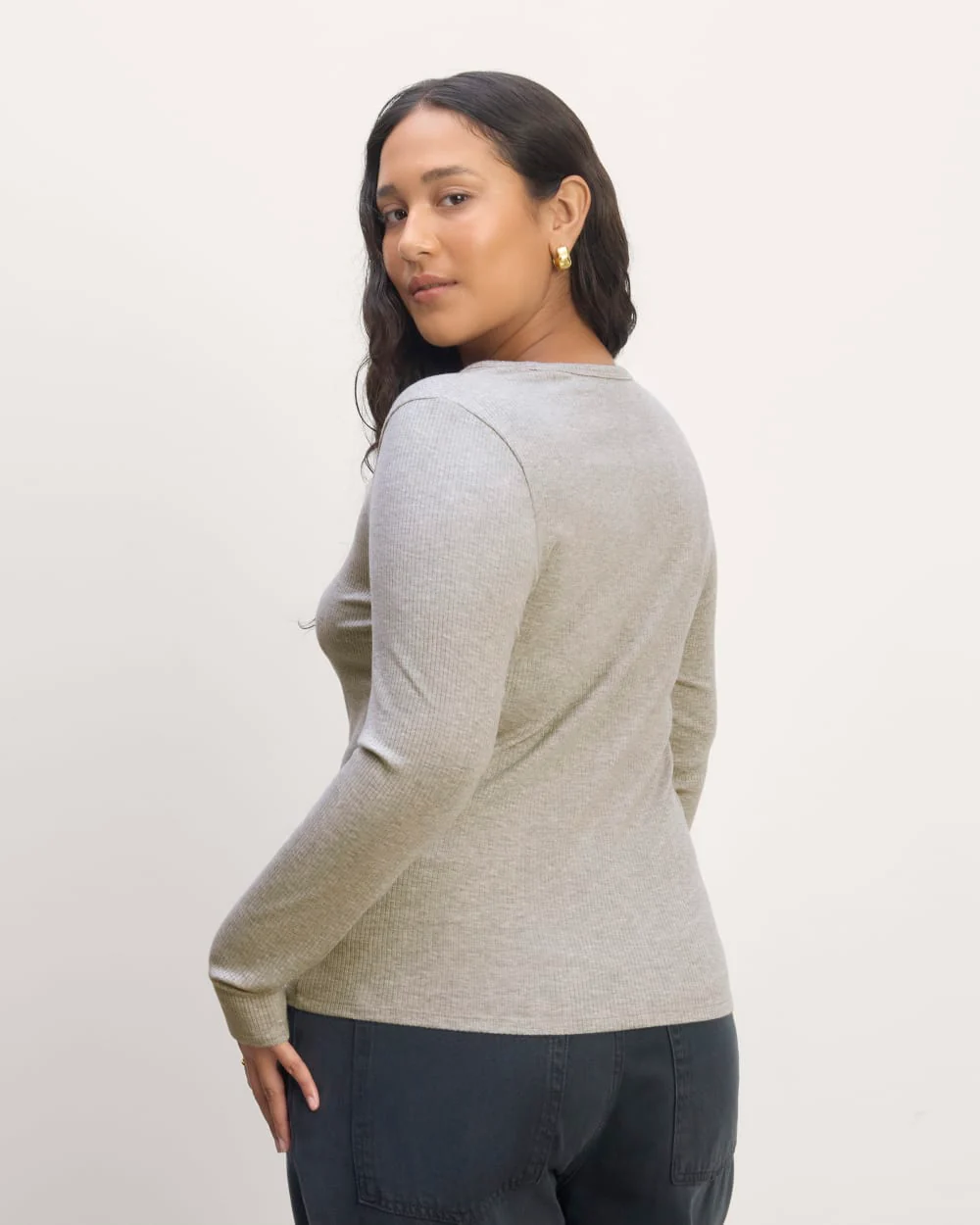 The Shimmy Long-Sleeve Tee | Heathered Grey - Image 4