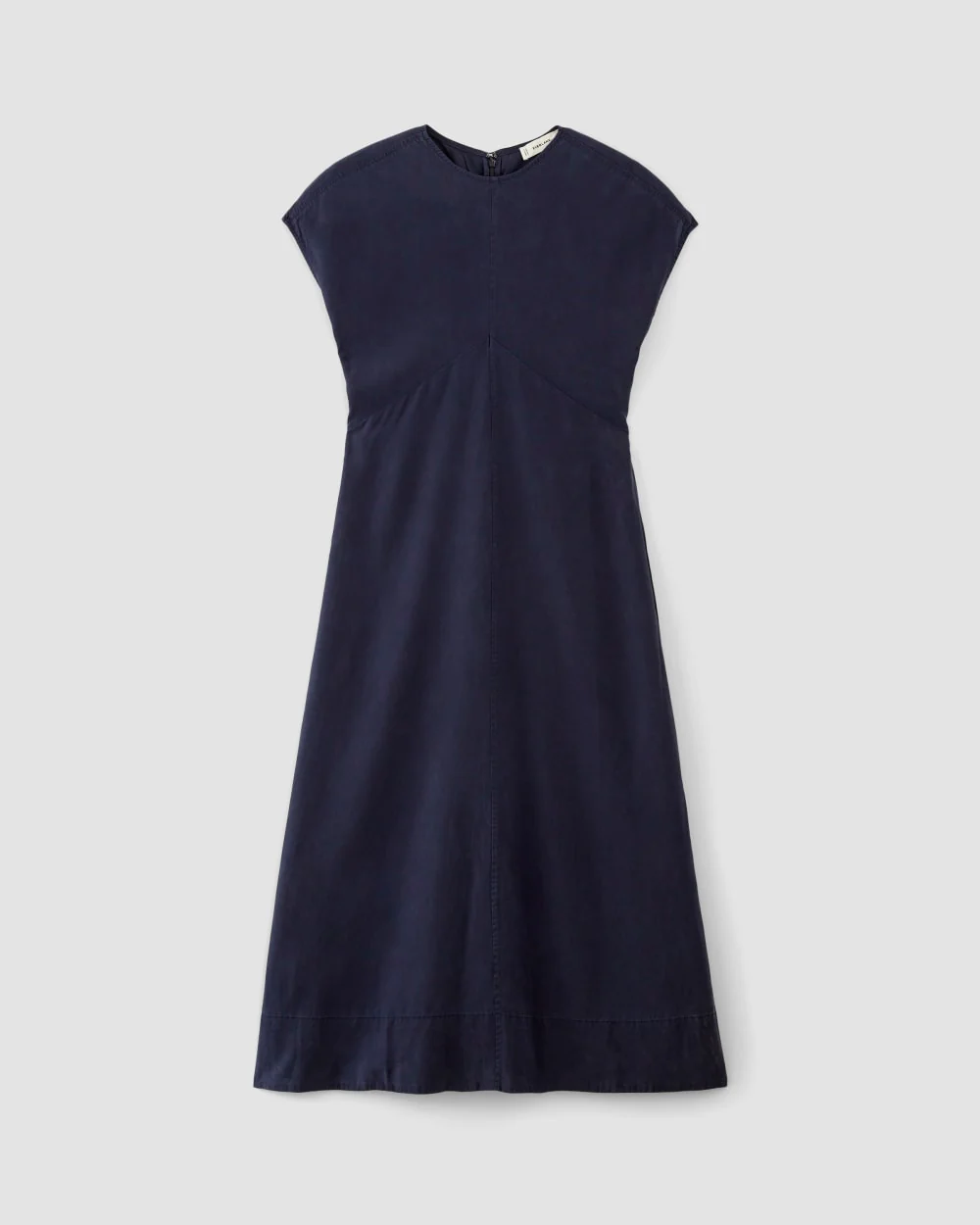 The TENCEL™ Short-Sleeve Midi Dress | Navy - Image 2
