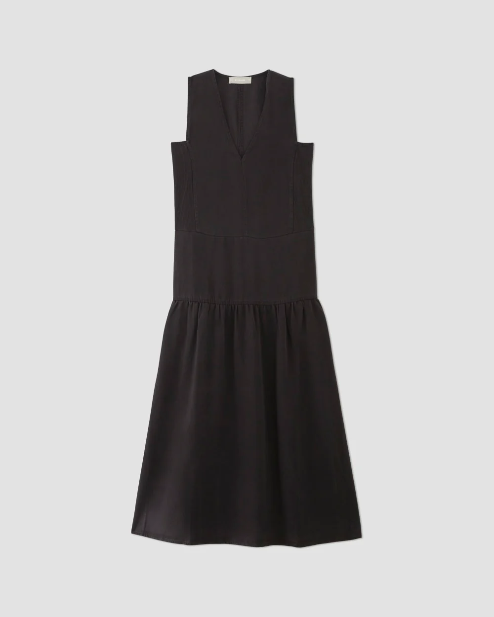 The TENCEL™ V-Neck Dress | Black - Image 2