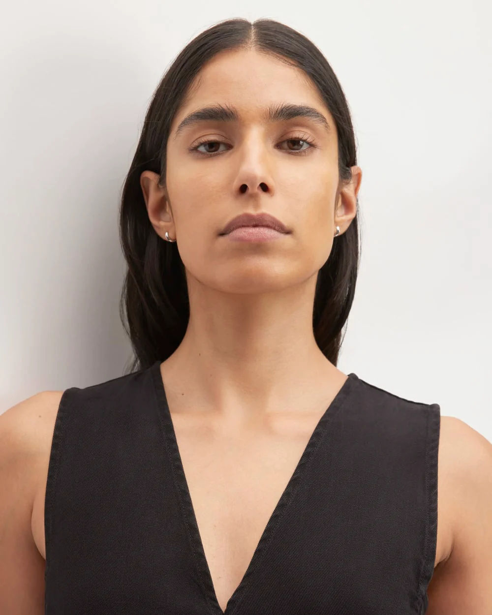 The TENCEL™ V-Neck Dress | Black - Image 5