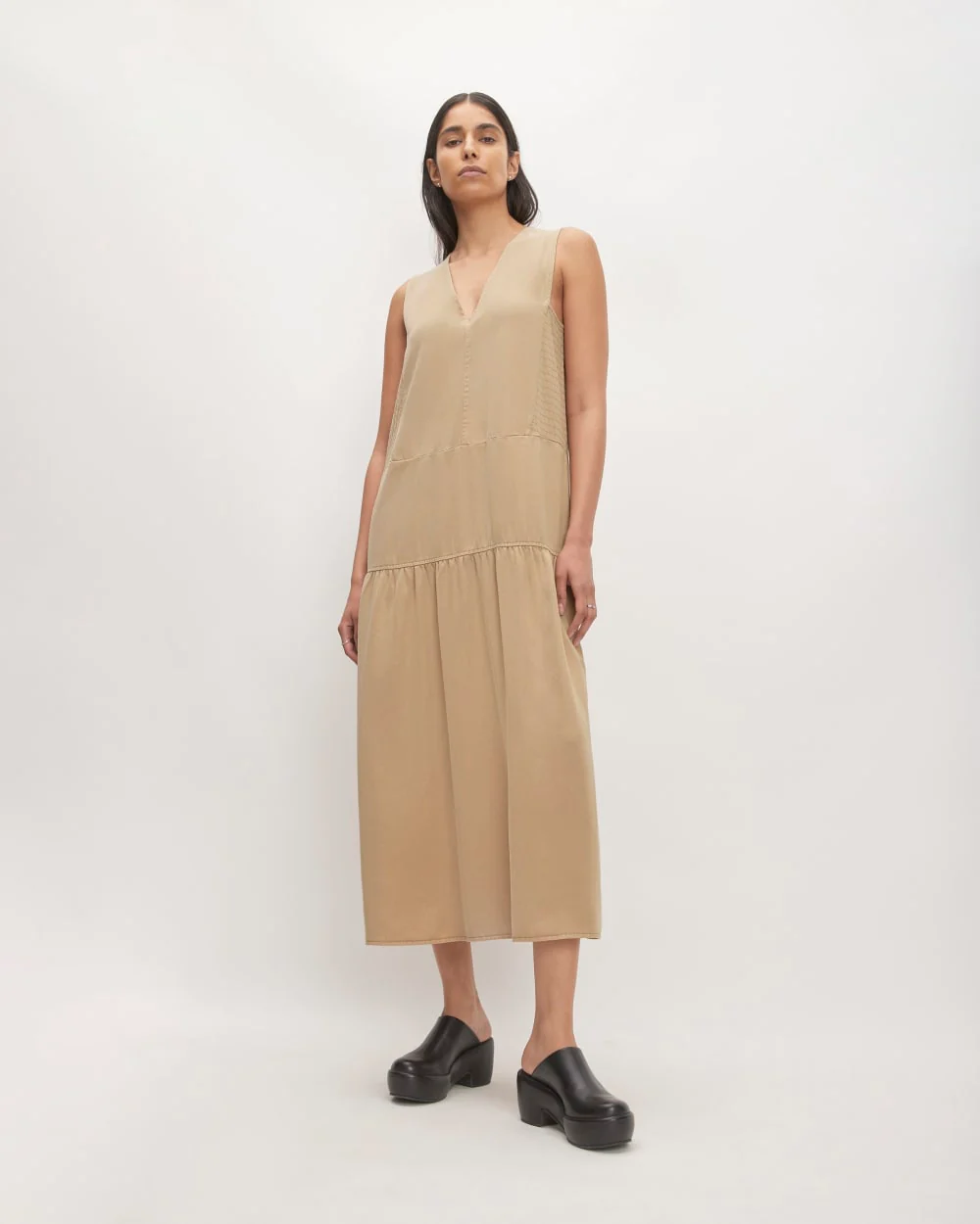 The TENCEL™ V-Neck Dress | Cornstalk