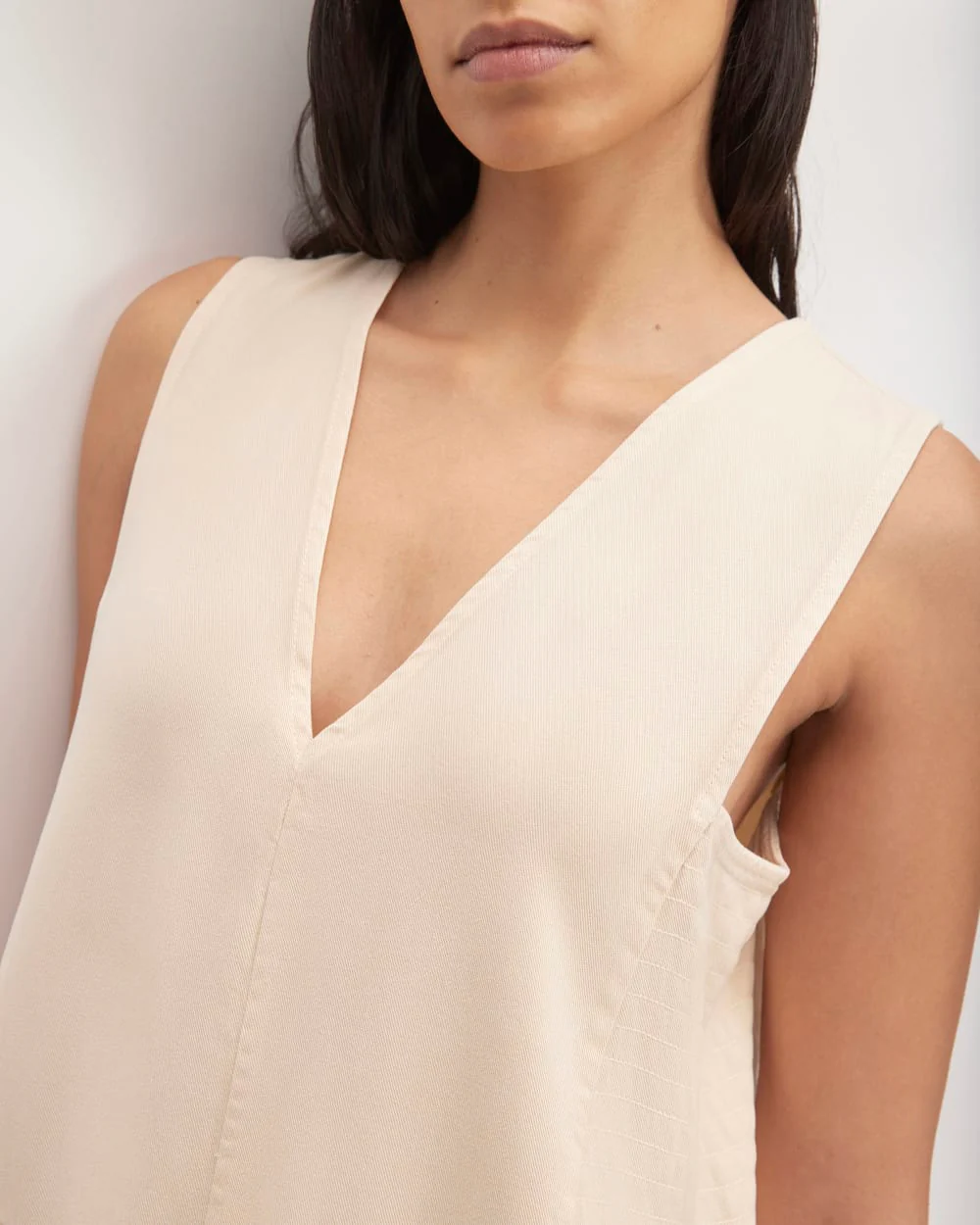 The TENCEL™ V-Neck Dress | Whisper Pink - Image 3