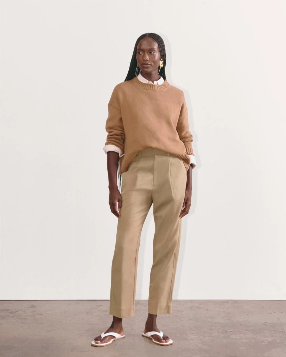 The Draper Tapered Pant in Buttersmooth | Ash Brown - Image 6