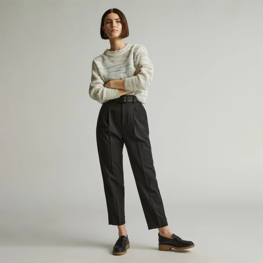 The Draper Tapered Pant in Buttersmooth | Black