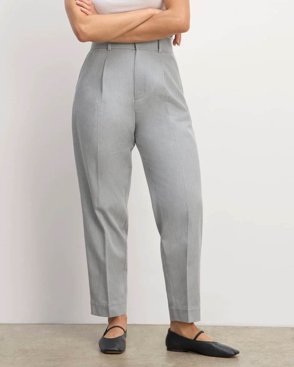 The Draper Tapered Pant in Buttersmooth | Heather Steel - Image 3