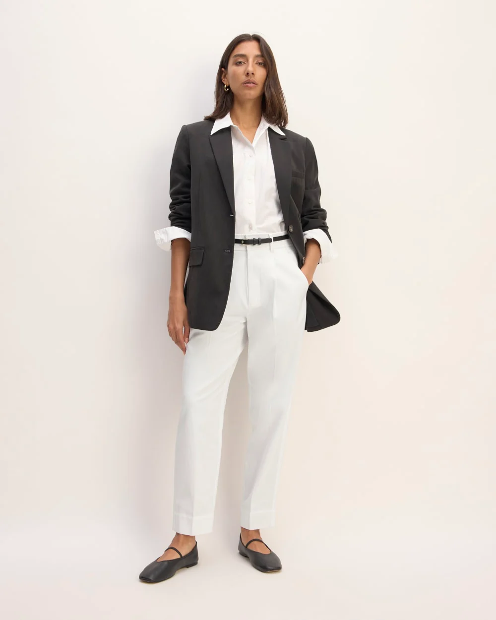 The Draper Tapered Pant in Buttersmooth | White