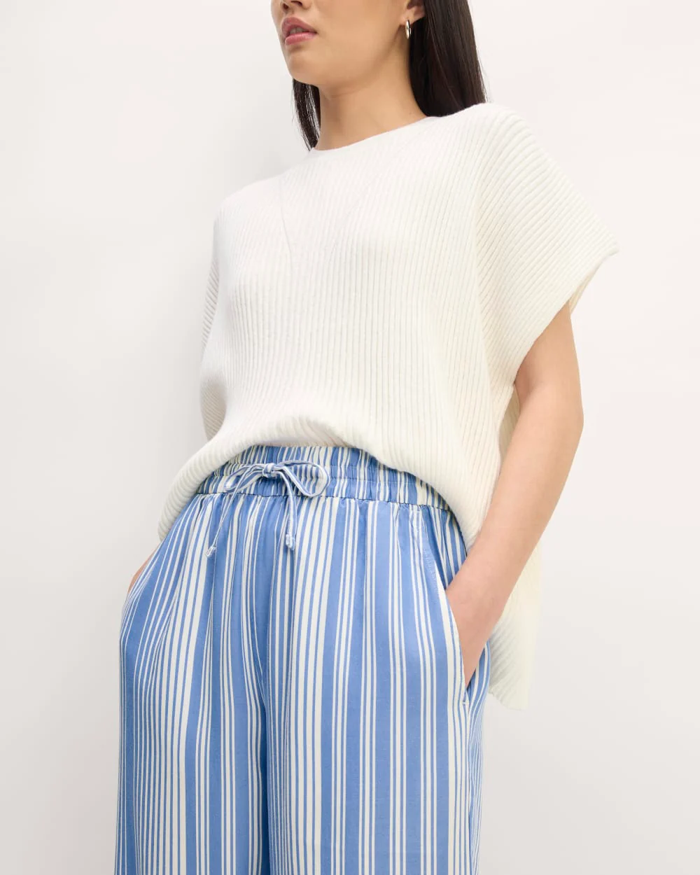 The Wide-Leg Pant in Butterlite | Granada Sky Blue / Bone - Image 4