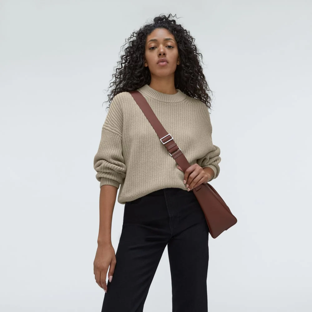 The Texture Cotton Crew | Trench Coat Khaki - Image 4