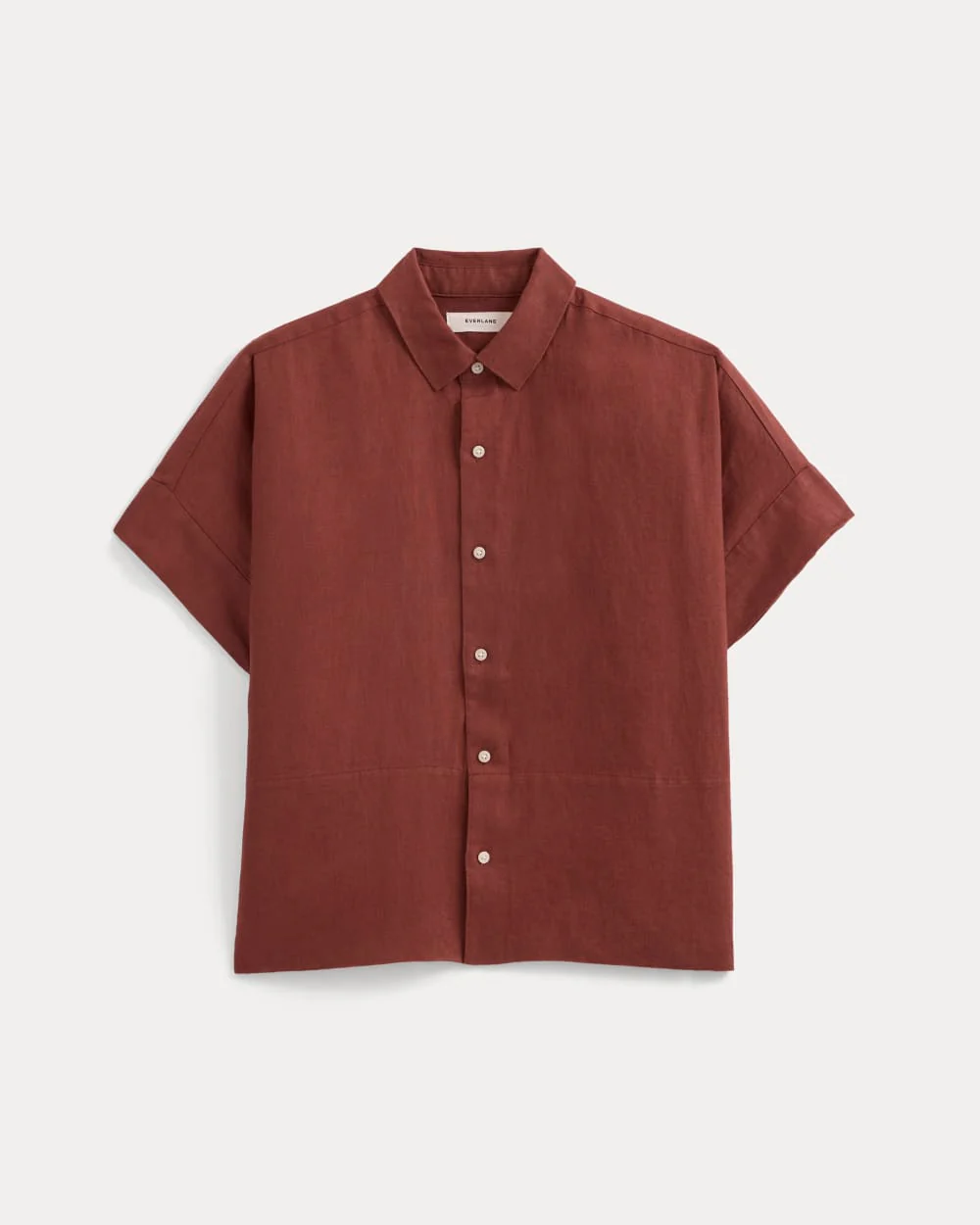 The Boxy Shirt in Linen | Henna Red - Image 2
